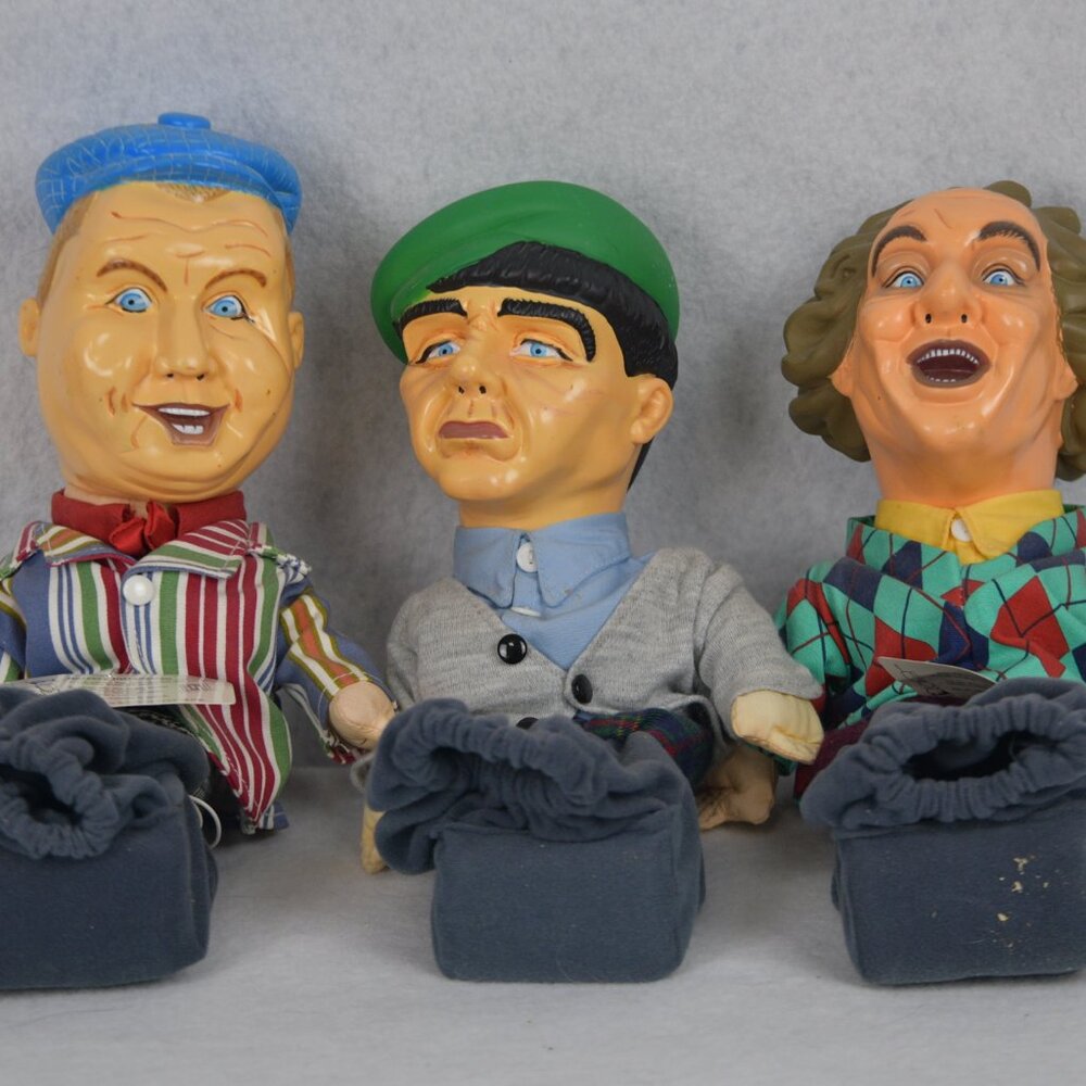 3 Stooges Talking Golf Club Head Covers Larry Moe Curly w/ Tags